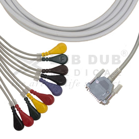 RMS 10 Lead TMT ECG Cable 25 Pin Snap Type