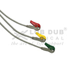 3 Lead ECG Cable Compatible with Schiller Elite 12 Pin Clip type