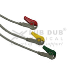 3 Lead ECG Cable Compatible with Schiller Truscope II 12 Pin Clip type