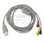 3 Lead ECG Cable Compatible with PHILIPS 12 Pin Snap Type