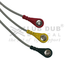 3 Lead ECG Cable Compatible with PHILIPS 12 Pin Snap Type