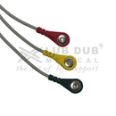 3 Lead ECG Cable Compatible with Siliconlab 6 Pin Snap type-3