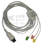 3 Lead ECG Cable Compatible with mindray 6 Pin Minipinch type