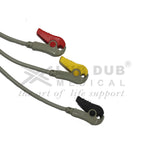 3 Lead ECG Cable Compatible with L&T 12 Pin Clip type