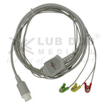 3 Lead ECG Cable Compatible with HP 12 Pin Minipinch