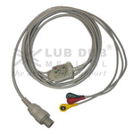 3 Lead ECG Cable Compatible with GE CardioserveDefib 7 pin Snap Type