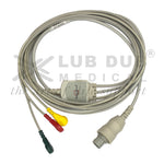 3 Lead ECG Cable Compatible with Bionet 8 Pin Snap type