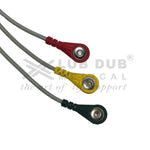 3 Lead ECG Cable Compatible with mindray 6 pin Snap type