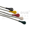5 Lead ECG Cable Compatible with HP 12 pin Snap type-3