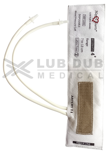 Disposable BP Cuff Happy Hearts Neonatal Double Tube Size - 4 LDM