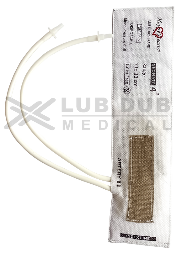 Disposable BP Cuff Happy Hearts Neonatal Double Tube Size - 4 LDM