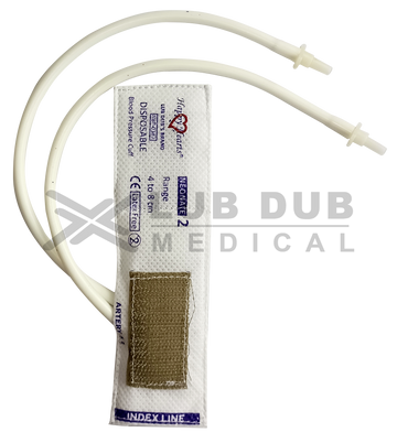 Disposable BP Cuff Happy Hearts Neonatal Double Tube Size - 2 LDM