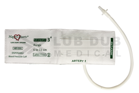 Disposable BP Cuff Happy Hearts Neonatal Single Tube Size - 3 LDM