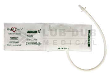 Disposable BP Cuff Happy Hearts Neonatal Single Tube Size - 3 LDM