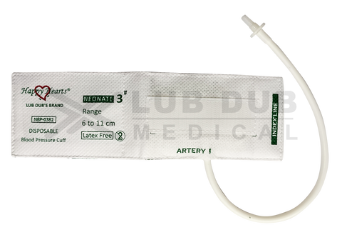 Disposable BP Cuff Neonatal Single Tube size 3