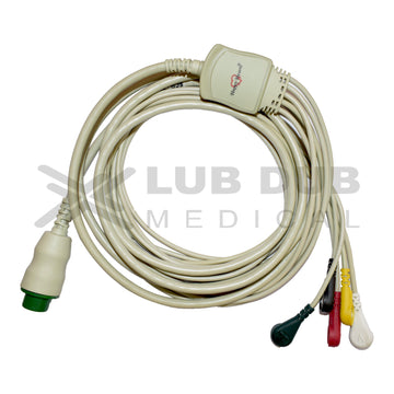 5 Lead ECG Cable Compatible with Schiller Elite 12pin Snap type