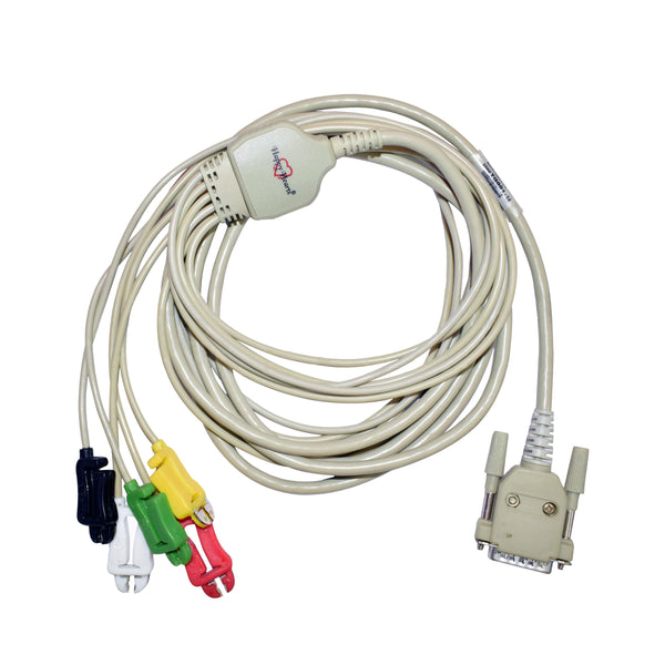 5 Lead ECG Cable Compatible with Magic Rs 15 Pin Clip type - LubdubBazaar
