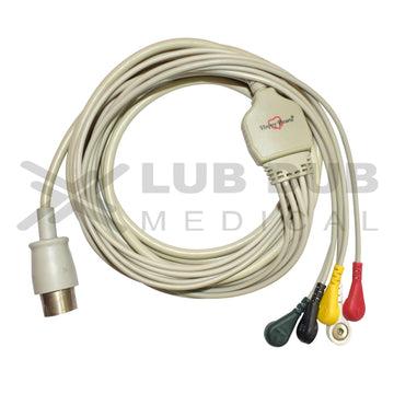 5 Lead ECG Cable Compatible with Nihonkhoden  8 Pin Clip type