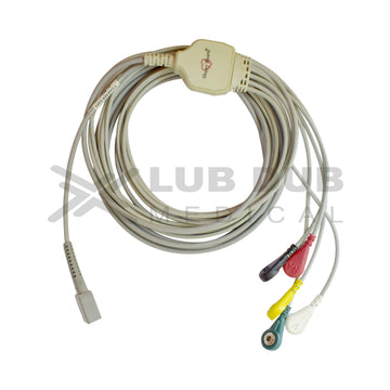5 Lead ECG Cable Compatible with MEK  DB9 Snap type
