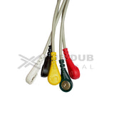 5 Lead ECG Cable Compatible with Schiller Truscope Mini 12 Pin Snap type - LubdubBazaar