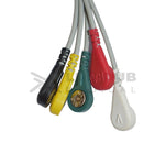 5 Lead ECG Cable Compatible with MEK  DB9 Snap type - LubdubBazaar