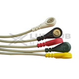 5 Lead ECG Cable Compatible with HP 12 pin Snap type - LubdubBazaar