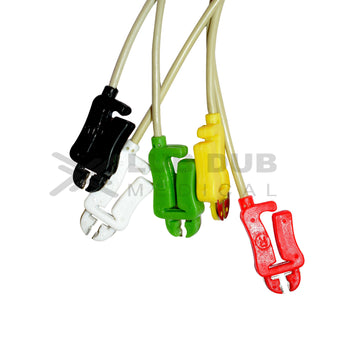 5 Lead ECG Cable Compatible with Magic Rs 15 Pin Clip type