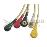 5 Lead ECG Cable Compatible with MEK  7 Pin S.Video Snap type