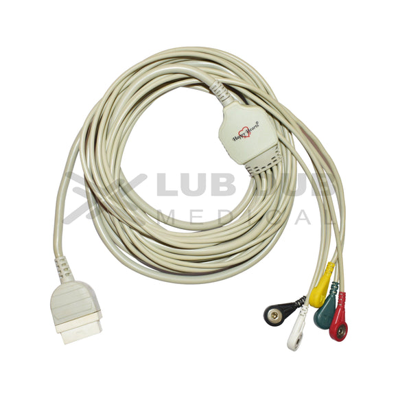 ECG cable with snap connectors GE 11 pin