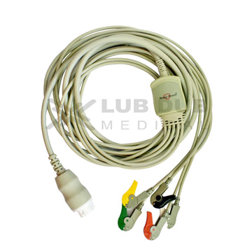 ECG cable with clip connectors 12 pin HP