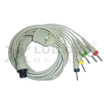 ECG cable with banana connectors 6 pin