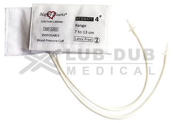 Disposable BP Cuff Happy Hearts Neonatal Double Tube Size - 4 LDM - 0