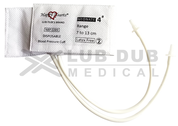 Disposable BP Cuff Happy Hearts Neonatal Double Tube Size - 4 LDM