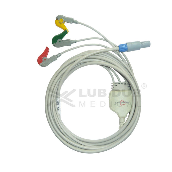 3 lead ECG cable clip type patient connector