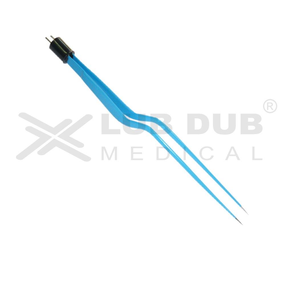 Buy Bipolar Forceps Bayonet 20cm 0.3mm US standard. Diathermy bipolar forceps for OT use. Fast shipping across India.