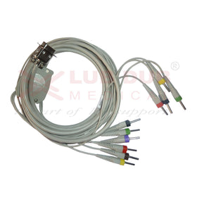 10 Lead ECG Cable Compatible with cardiocom 4mm centronic connector