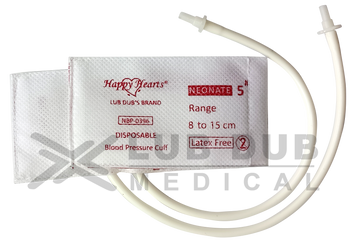 Disposable neonatal BP cuff double tube size 5