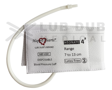 Disposable neonatal BP cuff single tube size 4