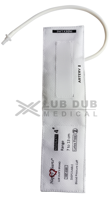 Baby BP cuff single-use size 4 LDM Happy Hearts