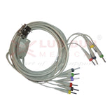 10 Lead ECG Cable Compatible with cardiocom 4mm centronic connector