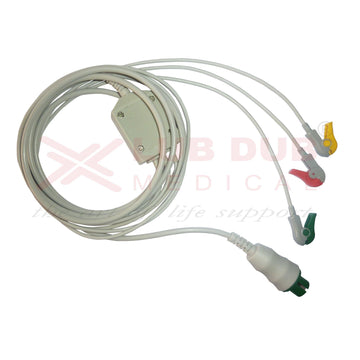 3 Lead ECG Cable Compatible with Siliconlab 6 pin Clip type