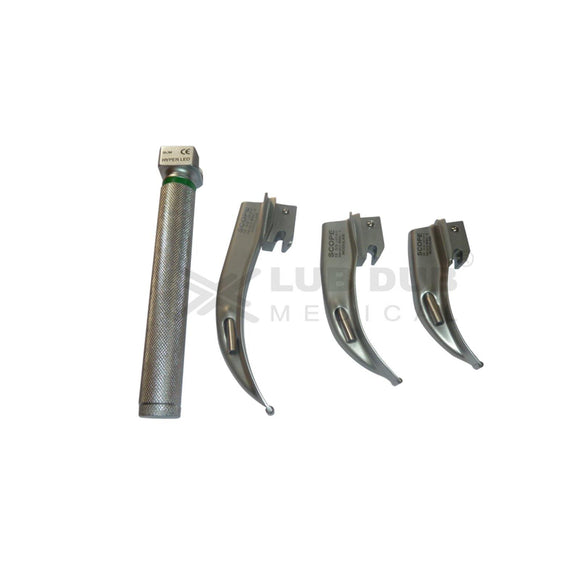 Buy Fiber Optic Laryngoscope Mac Pediatric Handle with 3 Blades. Laryngoscope Set for OT & NICU intubation. Fast shipping across India.