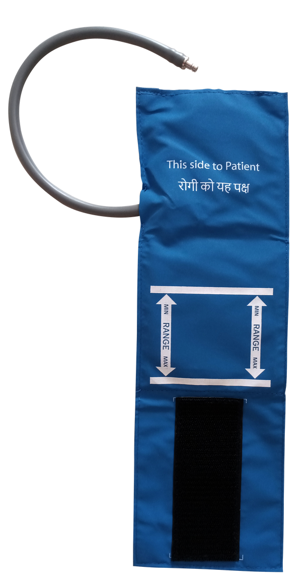 Happy Hearts Reusable NIBP Cuff Pediatric Single Tube Royal Blue 14-21cm PU - LubdubBazaar