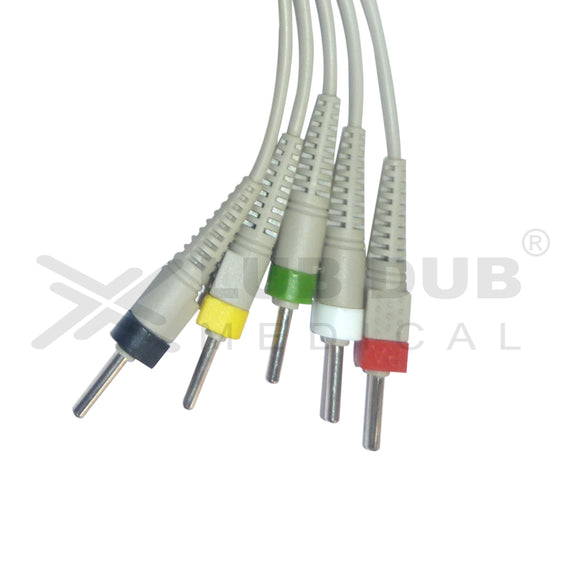ECG lead wire 5 lead Datascope 6 pin banana cable