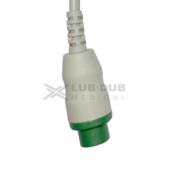 ECG lead wire 5 lead L&T 12 pin snap cable