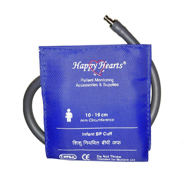 Reusable NIBP Cuff Happy Hearts Infant Single Tube 10-21cm