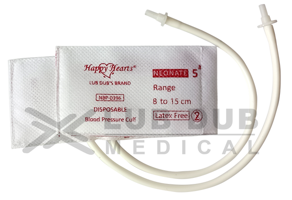 Buy NIBP Disposable Cuff Neonatal Double Tube Size 5 Happy Hearts LDM. Single-use BP Cuff for neonatal monitoring. Fast shipping across India.