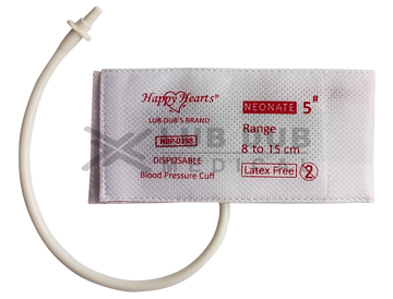 Buy NIBP Disposable Cuff Neonatal Single Tube Size 5 Happy Hearts LDM. Single-use BP Cuff for neonatal monitoring. Fast shipping across India.
