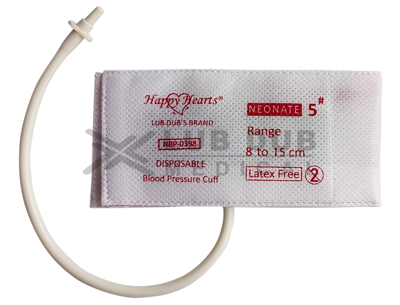 Buy NIBP Disposable Cuff Neonatal Single Tube Size 5 Happy Hearts LDM. Single-use BP Cuff for neonatal monitoring. Fast shipping across India.
