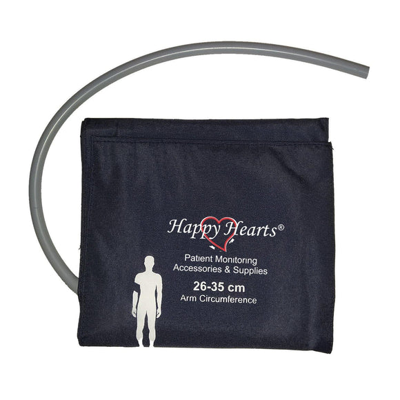 Buy NIBP Reusable Cuff Adult Single Tube 26-35cm Dark Blue. Reusable BP Cuff / Blood Pressure Cuff for patient monitors. Fast shipping across India.